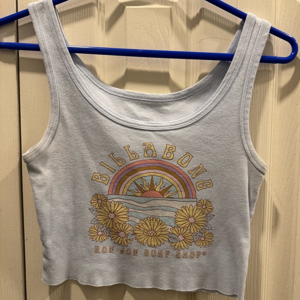 Ron Jon Surf Shop Billabong Women's Gray Cropped Tank Top